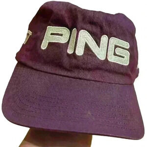 Ping Men's Adjustable Golf Hat Burgundy TiST Driver Casual Outdoors Lightweight